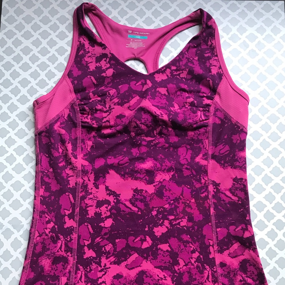 Pink and purple workout tank